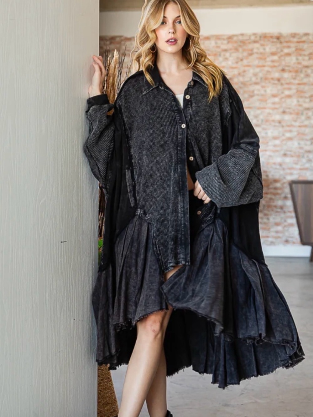 Oli and Hali Relaxed Fit Thermal Knit Dress/Tunic